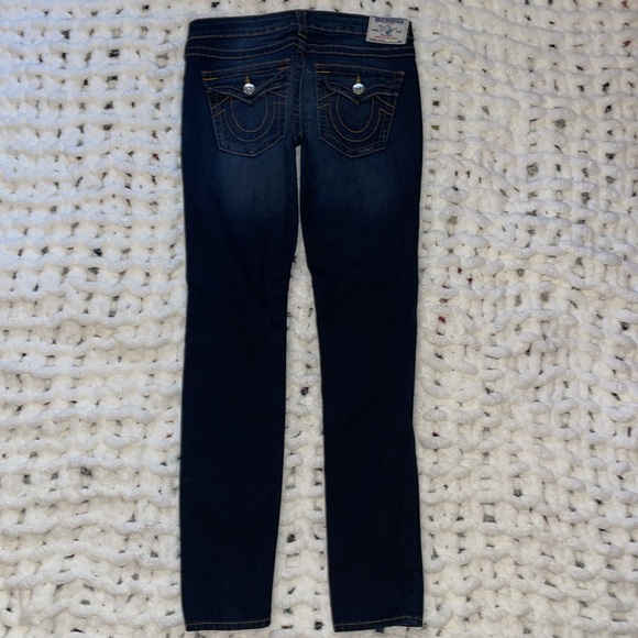 True Religion🧲 Skinny, Distressed, Mid-Rise Dark Wash 29x31.5 - Picture 8 of 13